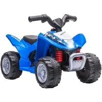 AIYAPLAY Elektro-Kinderquad mit Hilfsrad, Aktivierungsschlüssel, Belastbarkeit 25 kg, (1-tlg), mit LED-Scheinwerfer, Blau