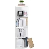 VASAGLE Eckregal, Bücherregal, 4 Ebenen, Standregal, freistehende Aufbewahrungsregale