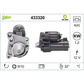 Valeo Anlasser 1,2 kW Renault 11 19 21 9 Clio Laguna Super Trafic