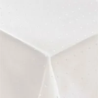 DecoHomeTextil Heimtextilmanufaktur Tischdecke Punkte Muster Optik Damast Tafeldecke Pflegeleicht