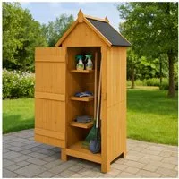HTI-Living Garten-Geräteschrank Gartengeräteschrank aus Holz Natur, (1 Stück, 1 St., 1 Gerätschrank)