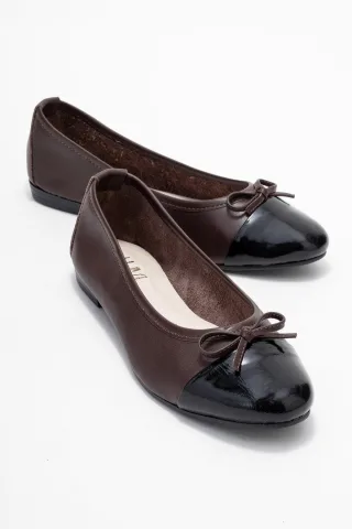 Rayne Cap Zehenpartie Leder Ballerinas Damen