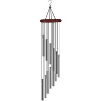 Agger Windspiel Windspiel für den Außenbereich – Gedenk-Windspiel mit 12 Röhren, aus Aluminiumlegierung und Aufhängehaken