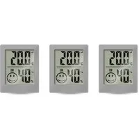 Miraval Klimamesser Thermo-/ Hygrometer 3-er Set, (Inklusive Akku), Hygrometer, Thermometer, Smiley Anzeige