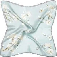 MayTree Seidentuch Seidentuch quadratisch Magnolie zart 53x53, (Stück), 100% Seide