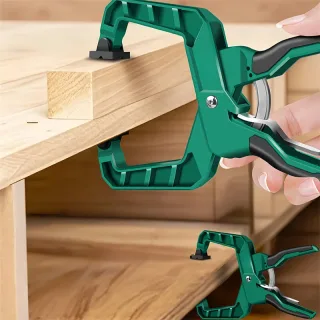 Quick Self-Locking Woodworking G Clamp 4/6/8/9 Inch Enhanced Nylon Body Soft TPU Jaws TPE Grip Ratchet Design One-Button