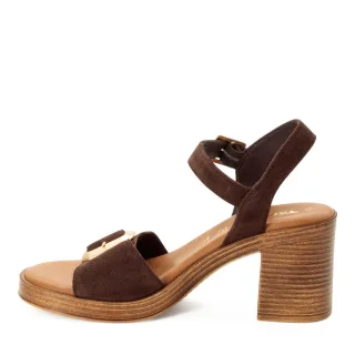 Tamaris - Sandalette mit Plateau und Blockabsatz braun - Gr. - 38