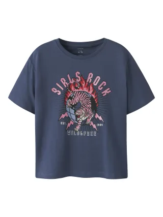 NAME IT - NKFKASSANDRA SS NREG TOP PB blue indigo - Gr. - 134/140