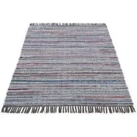 carpetfine Teppich Kelim Chindi, Wendeteppich, rechteckig, Höhe: 6 mm, handgewebt, Fleckerlteppich mit Fransen, auch vielen in Läufergrößen