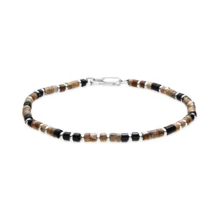 Luxenter Armband in Silberoptik und Landschaftsjaspis – Hayo