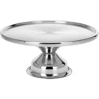 Spetebo Tortenständer Edelstahl Tortenständer mit Fuß - Ø 33 cm, Edelstahl, (Packung, 1-tlg., 1 x Tortenplatte), Metall Servierplatte für Kuchen und Torten