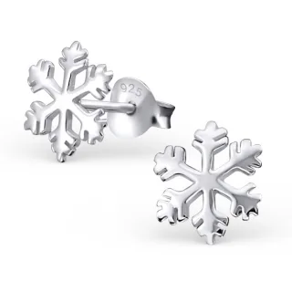 Schneeflocken Ohrringe aus 925 Silber