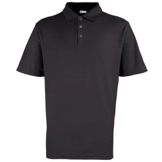 Premier Herren Polo-Shirt, unifarben (Schwarz)