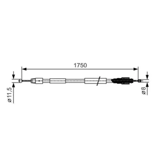 Bosch Handbremsseil hinten Porsche Cayenne VW Touareg