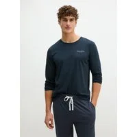 Marc O'Polo Pyjamaoberteil Mix N Match Cotton mit langen Ärmeln und Rundhalsausschnitt