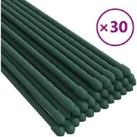 vidaXL Rankhilfe Pflanzenstützen 30 Stk. Grün 60 cm Stahl, 30 St.