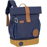LÄSSIG Kinderrucksack Little Gang, Mini Rolltop Backpack, navy, aus recycelten PET-Flaschen