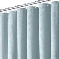 Zyronn Duschvorhang Waffel-Duschvorhang Extra Dick – Schwer, Wasserdicht & Waschbar Breite 180 cm (1-tlg), Schimmelresistent für Badezimmer