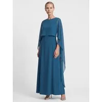 Apart Chiffonkleid mit Chiffon-Cape