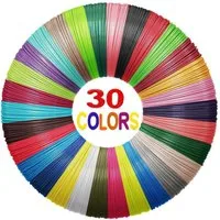 FOUORTUNATE-BEE 3D-Drucker PLA Filament 30 Farben für 3D-Stift 1,75 mm,150 m FilamentNachfüllung, 3D-Stift Nachfüllungen kompatibel mit MYNT3D & SCRIB3D
