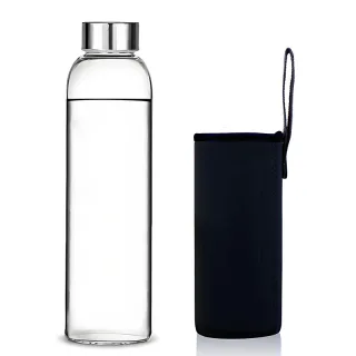 550ml Glass Drinking Bottle With Protection Sleeve, Reusable Lightweight Glass Cup With Cover Bag, Suitable For Outdoor