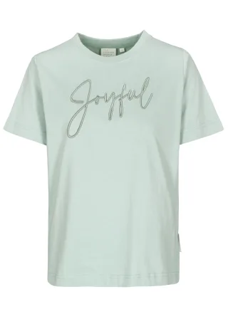 THE FASHION PEOPLE - T-Shirt Joyful sage mist print - Gr. - S