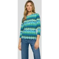 Rabe 3/4-Arm-Shirt mit grafischem Muster