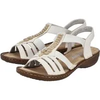 Rieker Riemchensandale Sommerschuh, Sandalette, Keilabsatz, mit schöner Verzierung