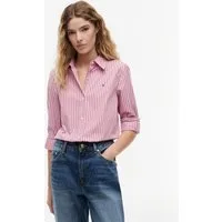 Tommy Hilfiger Hemdbluse SUMMER POPLIN REGULAR SHIRT Baumwolle, regular fit, auch in großen Größen
