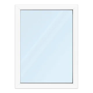 Fenster 90x120 cm, Kunststoff Profil Kömmerling 70 AD, Weiß, 900x1200 mm, einteilig festverglast, 2-fach Verglasung, individuell konfigurieren