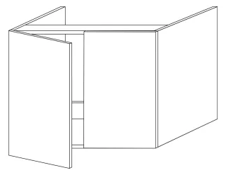 Sanipa Waschtischunterbau mit Türen 2morrow (L2361) 510x600x520 Weiß-Matt, L236101 L236101