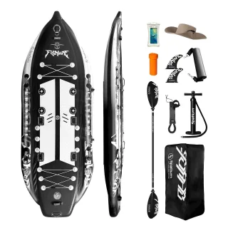 [EU Direct] Spatium Triple Chamber Fishing Board iSUP Inflatable Stand Up Paddle Board 11'*48"*6" Fishing Kayak for 1-2