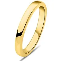 Tony Fein Fingerring Bandring Schlicht 585er 14 Karat Vergoldet Hochglanzpoliert