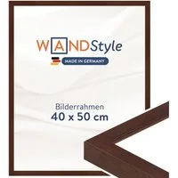 WANDStyle Bilderrahmen H950, Nussbaum Bilderrahmen 40x50 Holz, Moderner Fotorahmen Nussbaum 40x50