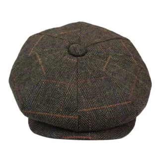 Herren Peaky Blinders Fischgräten-Flachhut