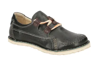 Eject 10078/1.001 SONY3DEAL Damen Schn?r-Halbschuhe Gr?n/Braun Bequem Echtleder