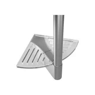 Hansa Eckmontageset Hansaclear 04530200 verchromt, mit Ablage