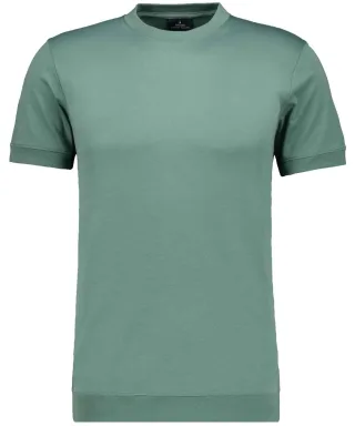 RAGMAN - Pima T-Shirt Rundhals mit Bündchen Grün - Gr. - S