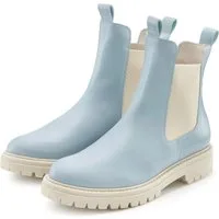 Elbsand Schlupfstiefel, Bikerboots, Sommerstiefelette, Lederstiefelette Stiefelette Chelseaboots aus Leder mit Stretch-Einsätzen