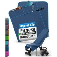 NirvanaShape Sporthandtuch Fitness-Handtuch mit Magnet-Clip, Mikrofaser Sporthandtuch, Microfaser, 2x Reißverschlusstaschen & Funktionaler Geräteüberzug, Ultra-Saugfähig