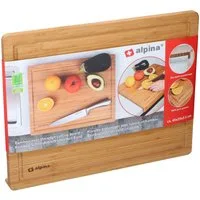 Alpina Schneidebrett alpina Schneidebrett mit Saftrille, Holz