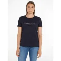 Tommy Hilfiger Rundhalsshirt HERITAGE HILFIGER C-NK REG TEE mit gesticktem Tommy Hilfiger Linear Logo-Schriftzug
