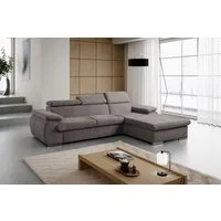 WERK2 Ecksofa Cosmo 282 x 192 cm modern und bequem, Chenille, L-Form, XXL, Schlaffunktion, Bettkasten