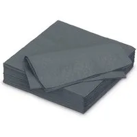 AVA Papierserviette, Servietten aus Papier 25x25cm 2-lagig 50 Stück Anthrazit