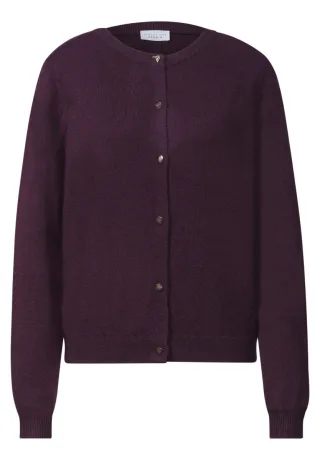Street One - Cardigan mit Rundhals violet - Gr. - 38