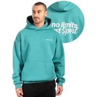 Smilodox Hoodie Fortes, Oversize Kapuzenpullover mit großem Back Print, Sweater Große Kapuze, Kängurutasche, weiches wärmendes Material
