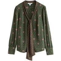 Next Langarmbluse Langärmelige Bluse mit V-Ausschnitt und Bluse (1-tlg)