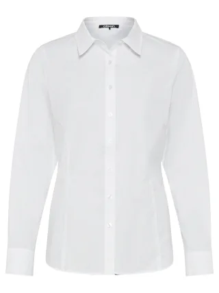 Olsen - Blouse Woven Long Sleeves white - Gr. - 48