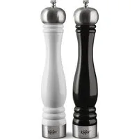 Käfer Salz- / Pfefferstreuer, (Set, 2-tlg), FSC®, Keramik-Mahlwerk für Salz, Edelstahl-Mahlwerk für Pfeffer