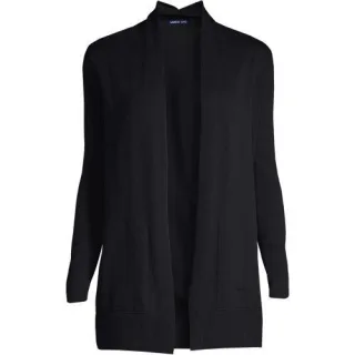 Offener Cardigan für Damen in Plus-Größe, Damen, size: plus, Blau, Baumwolle, by Lands' End